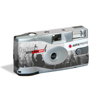 2x Wegwerp cameras/fototoestel met flits voor 36 zwart/wit fotos voor bruiloft/huwelijk - Wegwerpcameras