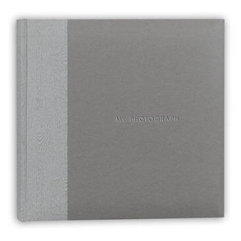 Fotoboek/fotoalbum Luis met 20 paginas grijs 24 x 24 x 2 cm - Fotoalbums