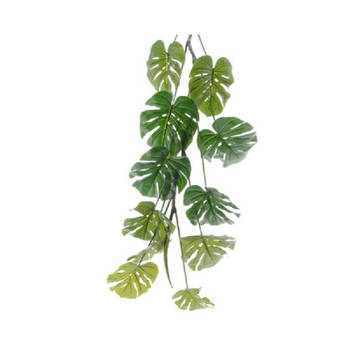 Everlands Monstera/gatenplant kunstplant slinger - 180 cm - groen - Kunstplanten