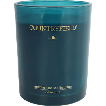 Countryfield Geurkaars Adventure - Petrol - Hoogte 8cm - Ø6.5cm