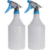 2x Waterspray plantensproeier grijs/blauw 1 liter - Plantenspuiten