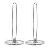 2x stuks RVS keukenrolhouders zilver met bloemetjespatroon D14 x H29 cm - Keukenrolhouders