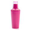 Cocktailshaker van kunststof in het roze 500 ml - 23 cm hoog - Cocktailshakers