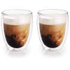 Koffiekopjes/theeglazen - 2x stuks - 300 ml - Barista - Dubbelwandige glazen - Koffie- en theeglazen