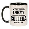 Leukste en meest geweldige collega cadeau koffiemok / theebeker wit met zwart 300 ml - feest mokken