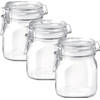 Weckpot - Voorraadpot - Transparant - Vierkant - 750 ml - 3 stuks