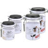 Weckpot, Beugelpot Met Krijtborddeksel + Krijtpotlood - 2 x 750ml & 2 x 1000ml