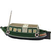 Dickensville decoratieboot Dokkum led 16,8 x 6 x 4 cm groen