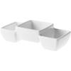 2x Snack/serveerschaaltjes 3-vaks 14 x 6 cm melamine 150 ml - Snack en tapasschalen