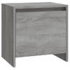 The Living Store Bedkastje - Grijs Sonoma Eiken - 45x34x44.5 cm - 1 deur - Stevig en Duurzaam - Montage vereist