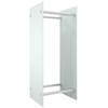 vidaXL Haardhoutrek 40x35x100 cm gehard glas wit