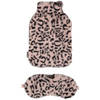 Superzachte fluffy cheetah/luipaard print warmwaterkruik en slaapmasker cadeau set roze - Kruiken