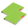 Pakket van 2x stuks schoolschriften/notitieboeken A6 harde kaft gelinieerd groen - Notitieboek