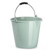 Huishoud schoonmaak emmer kunststof mintgroen 9 liter inhoud 30 x 26 cm - Emmers