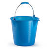 Huishoud schoonmaak emmer kunststof blauw 9 liter inhoud 30 x 26 cm - Emmers