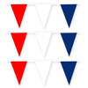 3x Rode/witte/blauwe Britse/Groot Brittannie slinger van stof 10 meter feestversiering - Vlaggenlijnen