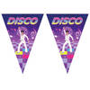 3x stuks disco thema vlaggetjes slingers/vlaggenlijnen paars van 5 meter - Vlaggenlijnen