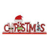 Houten kerstversiering decoratie bordje Merry Christmas 35 cm - Feestdecoratieborden