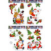 2x stuks kerst decoratie stickers kerstman plaatjes set - Feeststickers