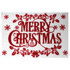 1x stuks velletjes kerst raamstickers rood Merry Christmas 29,5 x 40 cm - Feeststickers