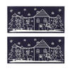 2x stuks velletjes kerst glitter raamstickers 23 x 49 cm - Feeststickers