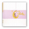 Fotoboek/fotoalbum Mia baby meisje met 20 paginas roze 24 x 24 x 2,5 cm - Fotoalbums