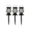 Set van 3x stuks solar tuinlampen/prikspots anti-muggenlampen op zonne-energie 43 cm - Prikspotjes