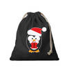 2x Kerst cadeauzak zwart Pinguin met koord voor als cadeauverpakking - cadeauverpakking kerst