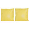 2x Bank/sier kussens voor binnen en buiten in de kleur geel 45 x 45 cm - Sierkussens