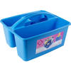 Hega Hogar opbergbox/opbergmand - blauw - met handvat - 6 liter - kunststof - 31 x 26,5 x 18 cm - Opbergbox