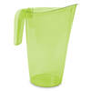 Waterkan/sapkan transparant/groen met inhoud 1.75 liter kunststof - Schenkkannen