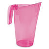 Waterkan/sapkan transparant/roze met inhoud 1.75 liter kunststof - Schenkkannen