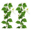 2x stuks groene klimop kunstplant slingers 220 cm - Kunstplanten