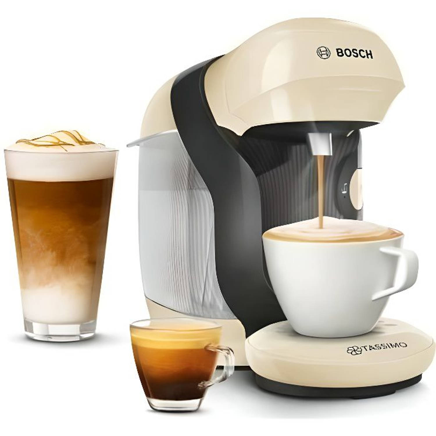 terrorisme draadloos pauze Bosch Tassimo Style compacte multi-drank koffiemachine - TAS1107 -  Vanillekleur - 40 dranken - 0,7l - 1400W | Blokker