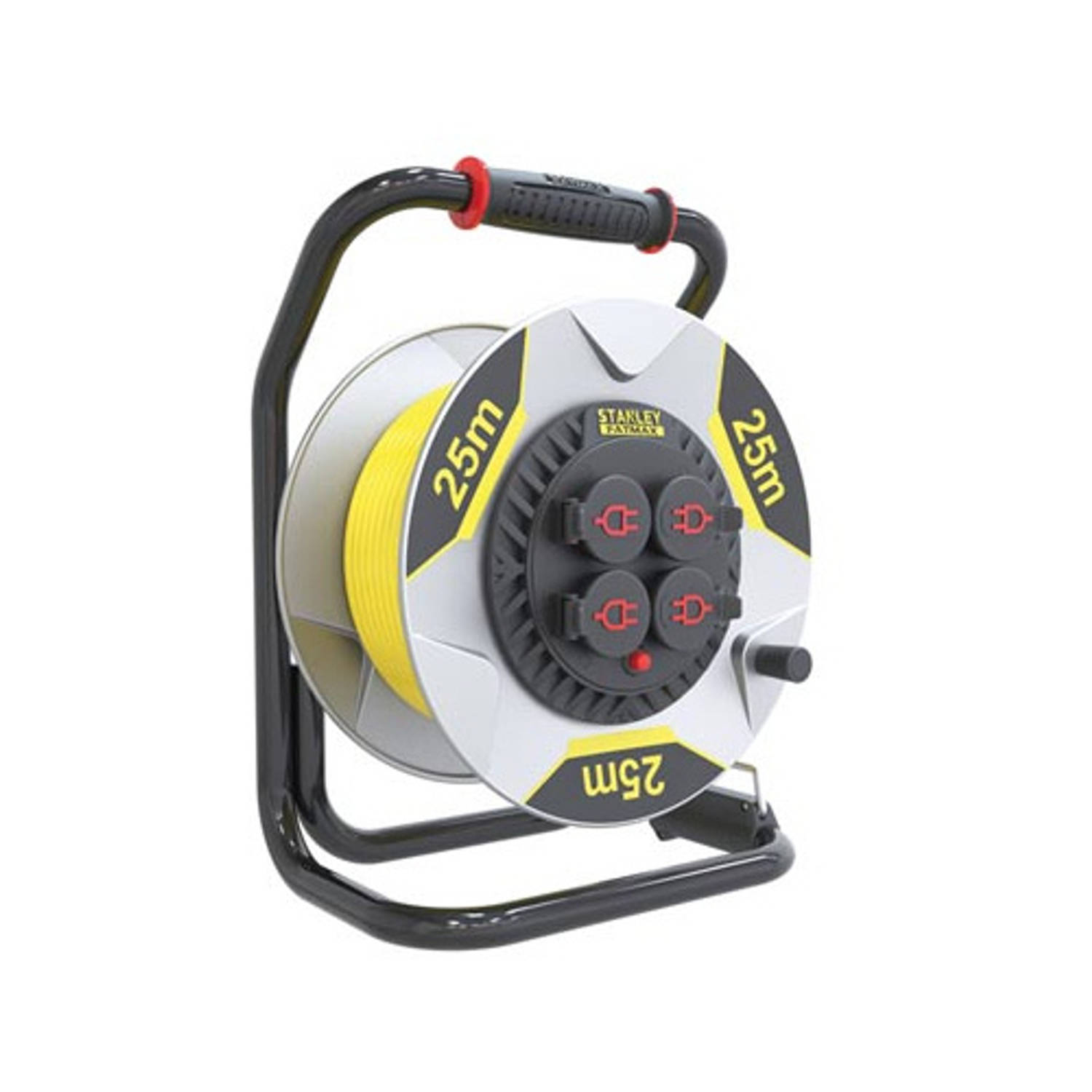 Stanley Fatmax Professional Neoprene Cable Reel With Anti-twist System 25 M 3g2.5 4 Sockets
