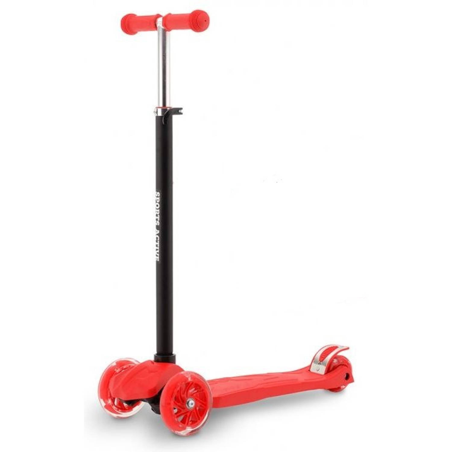 Sports Active 3-wiel kinderstep 59 x 28 cm aluminium rood/zwart