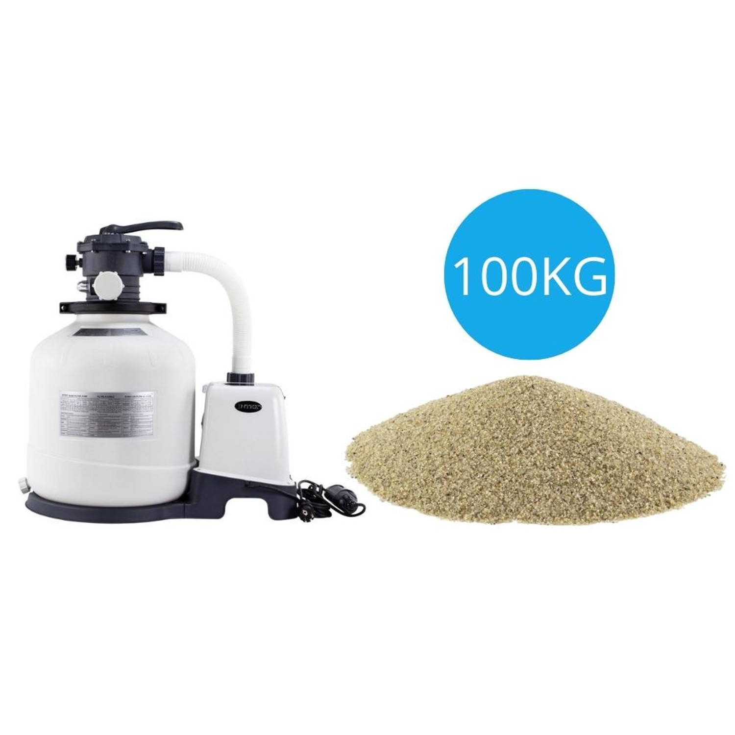 Intex - Zandfilterpomp 3500 L/u & Filterzand 100 kg