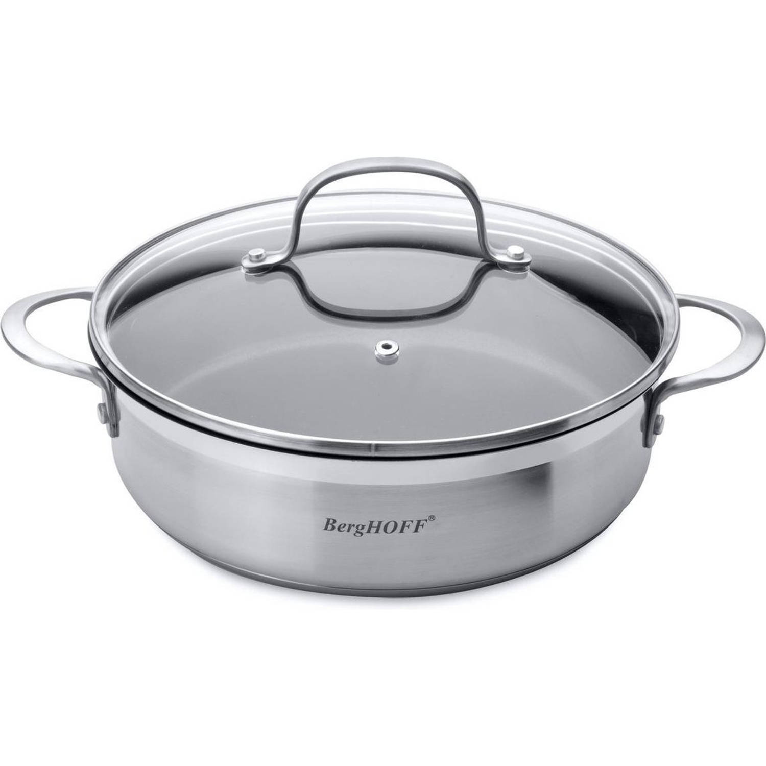 BergHOFF Studio Line Bistro braadpan met deksel dubbele handvaten antikleef 24 cm