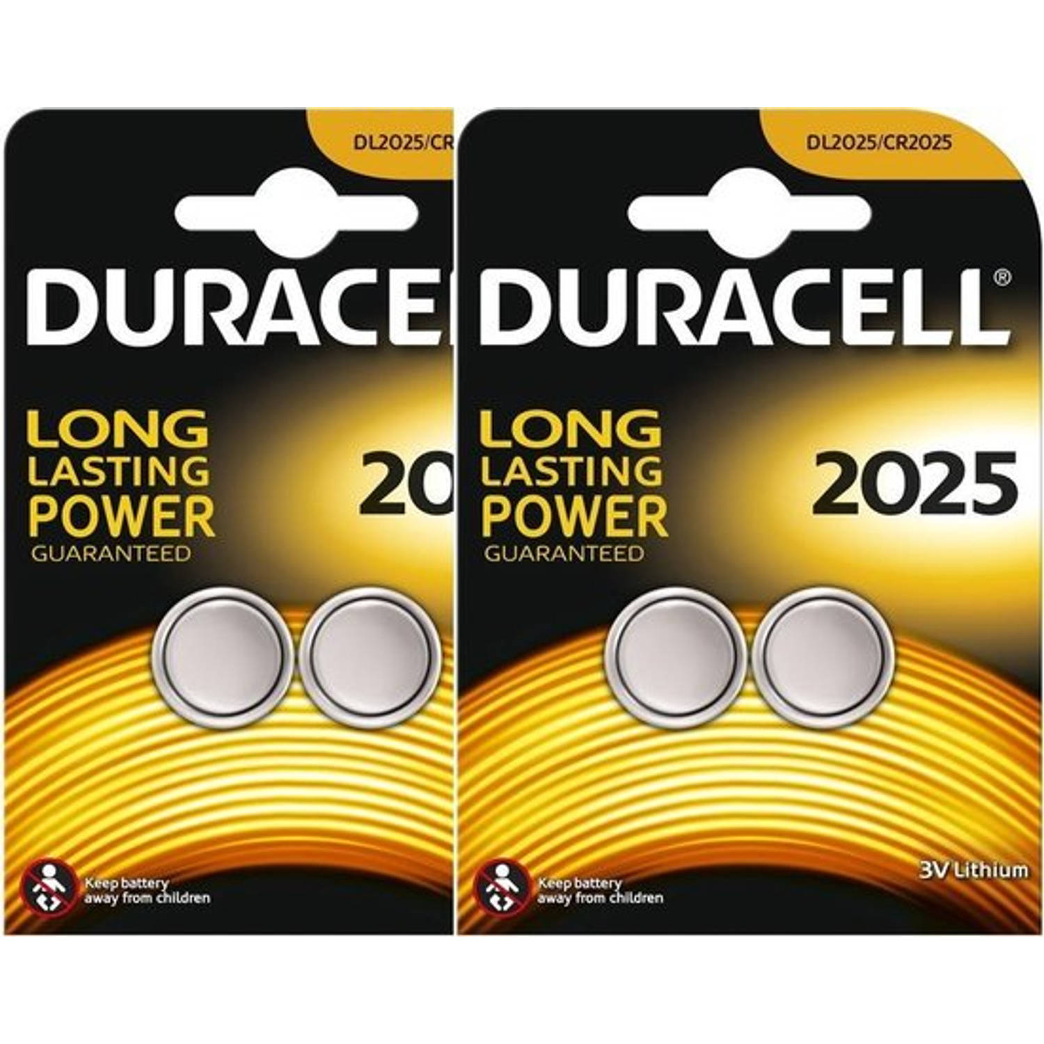 Duracell CR2025 Lithium Batterijen 3V - 2 x 2 blister