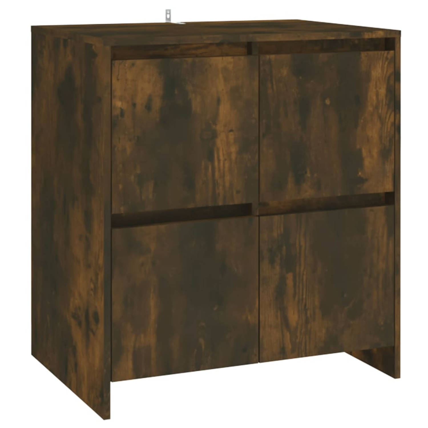 The Living Store Dressoir 70x41x75 cm spaanplaat gerookt eikenkleurig - Keukenkast