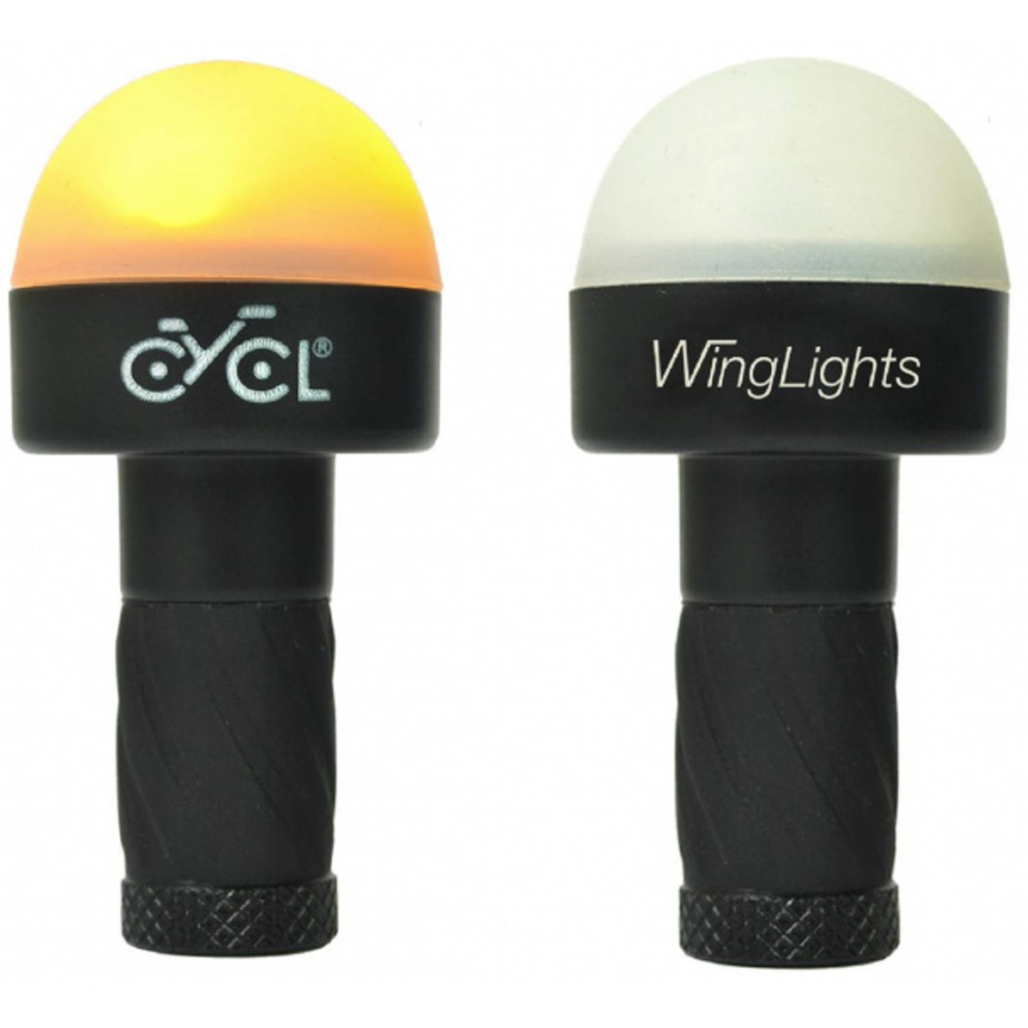 fietsverlichting Winglights led 6 cm zwart 2-delig