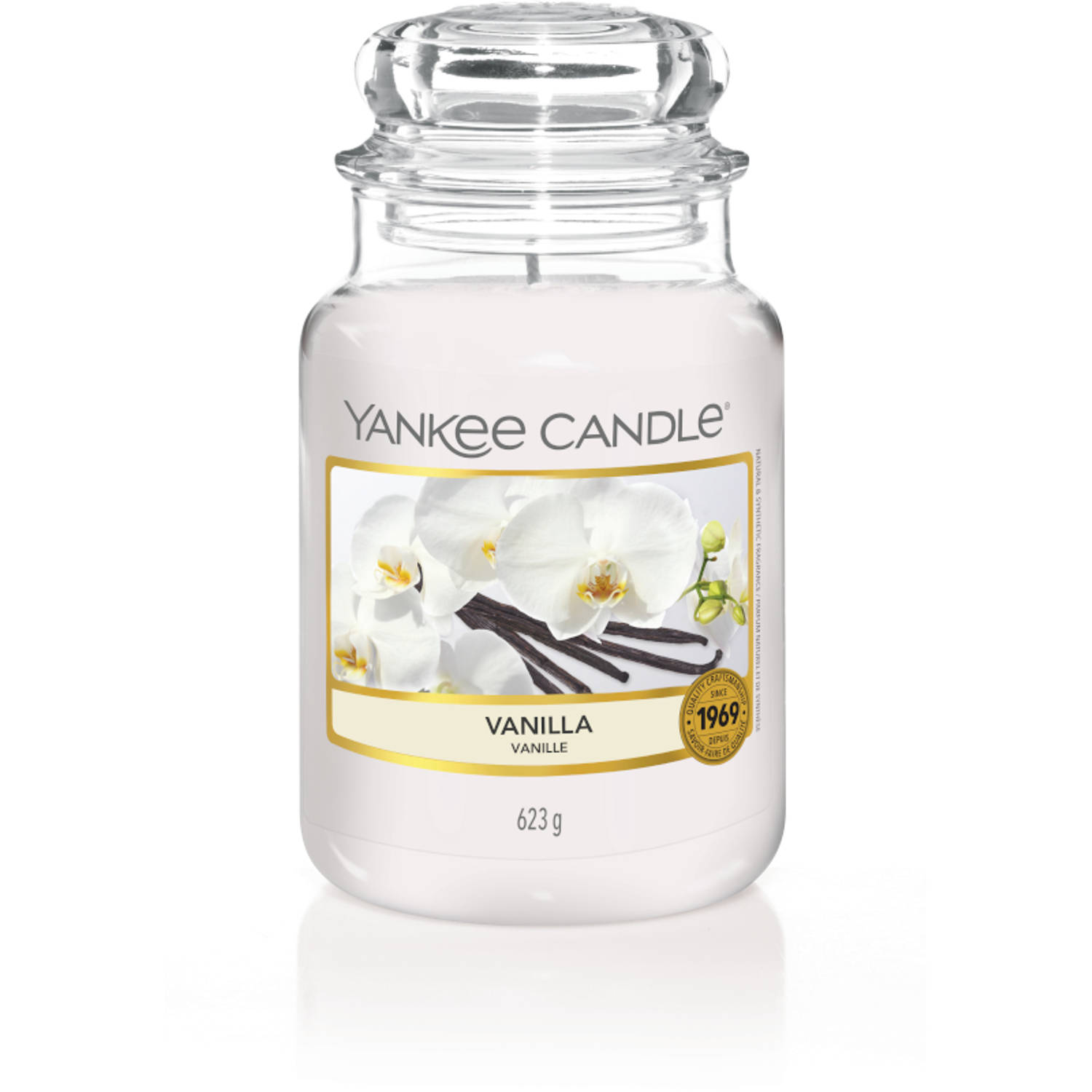 Yankee Candle Large Vanilla - 17 cm / ø 11 cm | Blokker