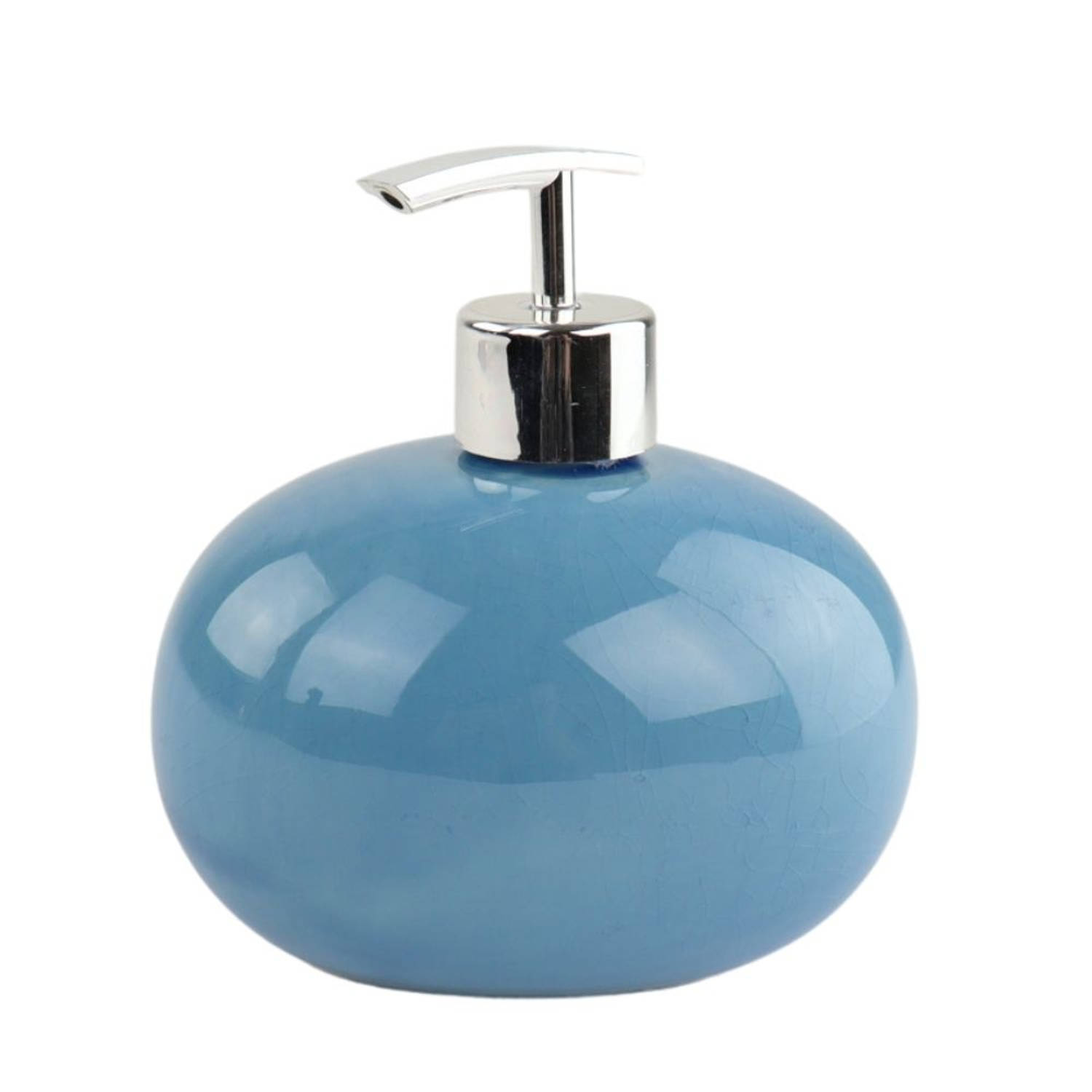 Orange85 Zeeppompje - Zeepdispenser - Blauw - 460ml - Aardewerk - Badkamer