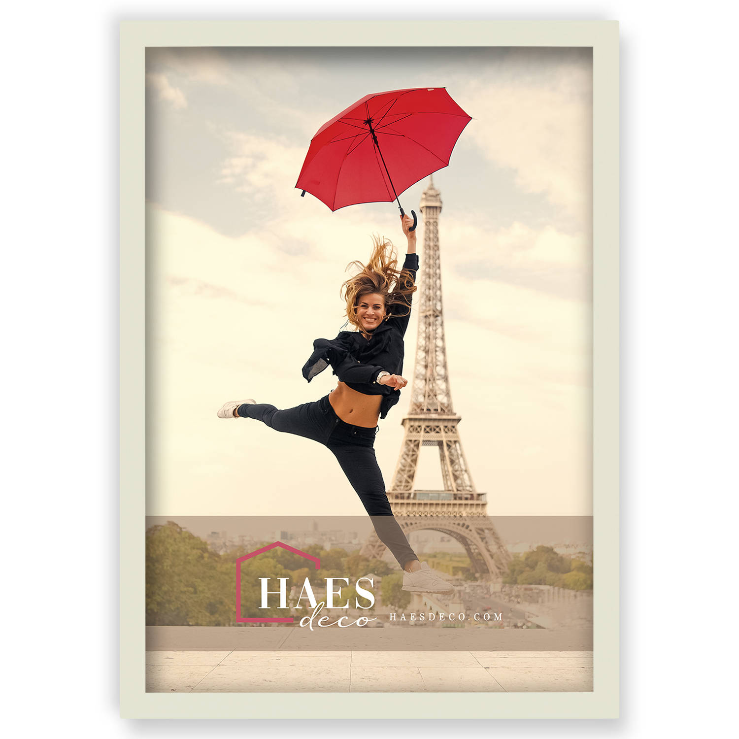 HAES DECO - Houten fotolijst Paris wit 50x70 - SP001503
