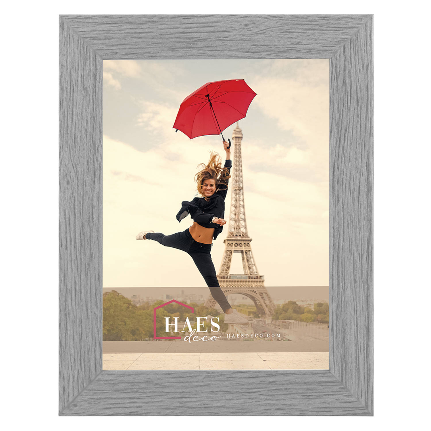 Haes Deco Houten Fotolijst Paris Vintage Grijs 15x20 -Sp001152