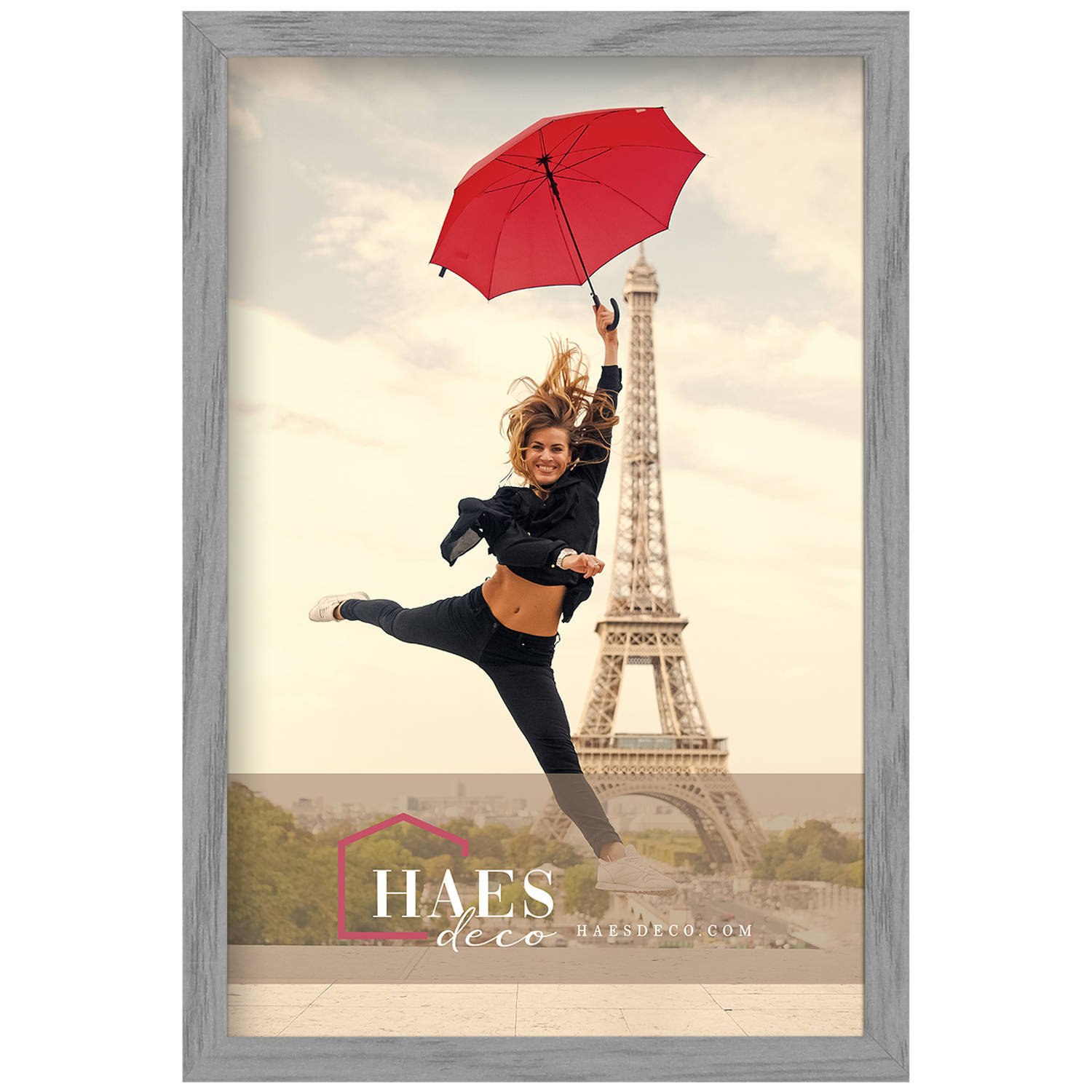 Haes Deco Houten Fotolijst Paris Vintage Grijs 40x60 -Sp001402