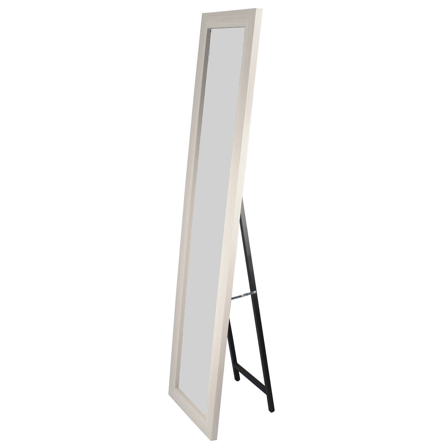 Voorbijgaand Competitief Doordringen Lowander staande spiegel 160x40 cm - passpiegel / vrijstaande garderobe  spiegel - wit houten lijst | Blokker