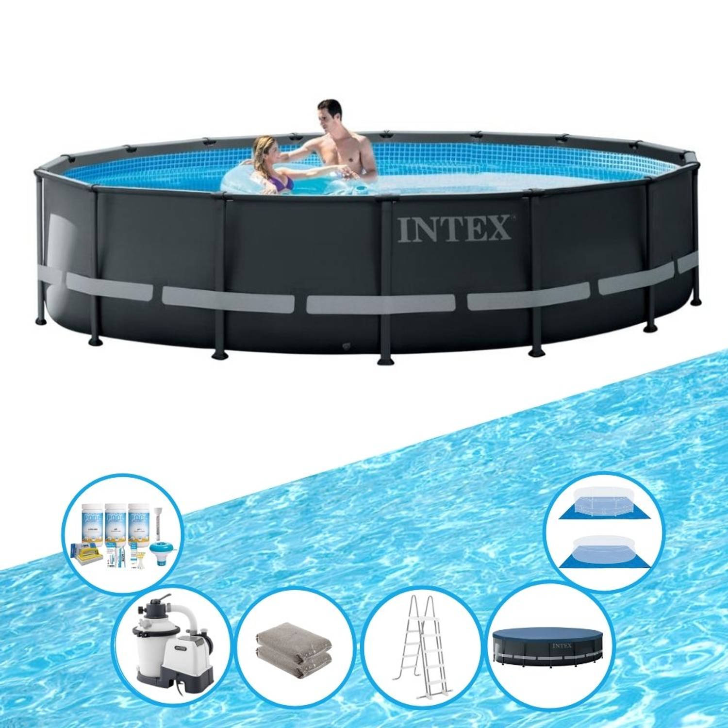 Vriendelijkheid uitrusting achterlijk persoon Intex Zwembad Ultra XTR Frame - Zwembad Bundel - 488x122 cm | Blokker