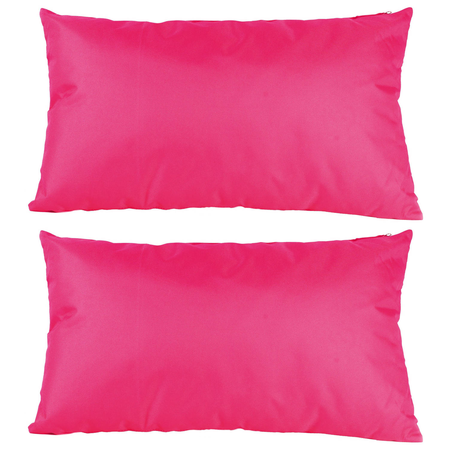 Egyptische creatief hengel 1x Bank/sier kussens voor binnen en buiten in de kleur fuchsia roze 30 x 50  cm - Sierkussens | Blokker