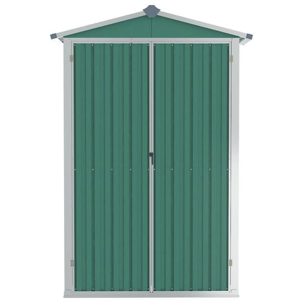 vidaXL Tuinschuur 116x45x175 cm gegalvaniseerd staal groen